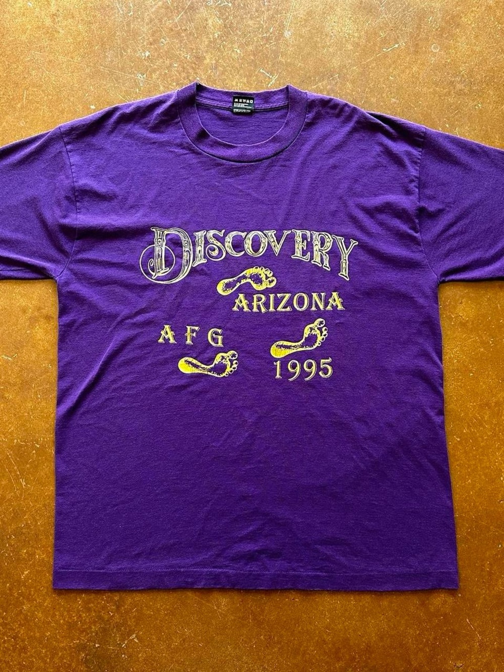 Purple Vintage 1995 AFG Discovery Arizona Single Stitch Tee Shirt